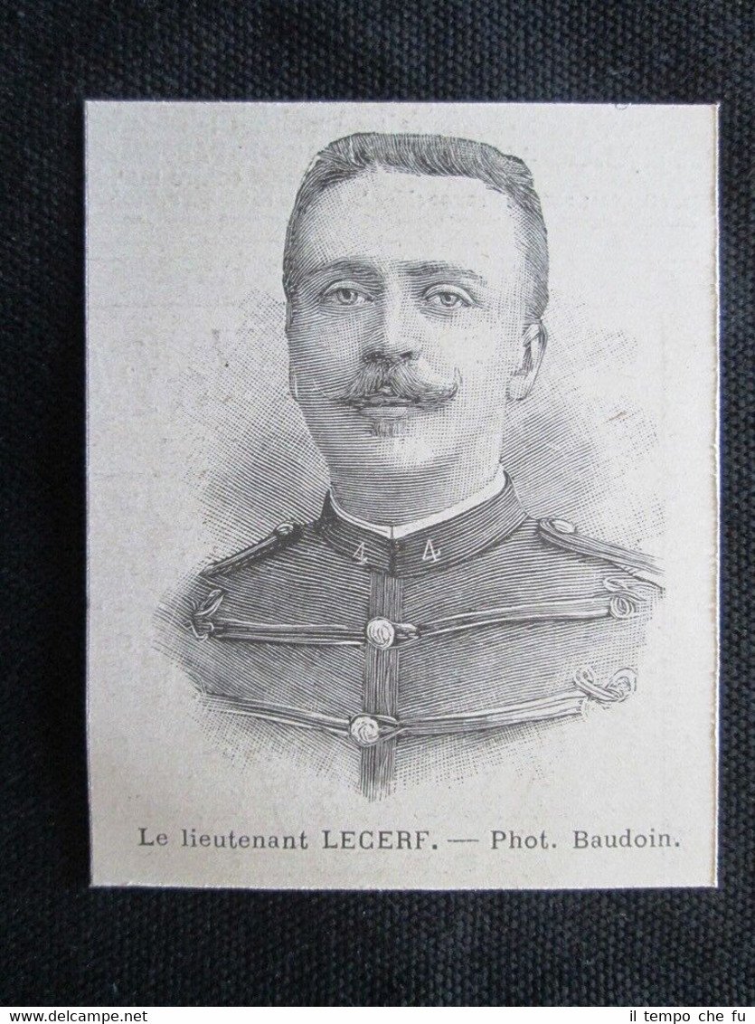 Il tenente Lecerf Incisione del 1894