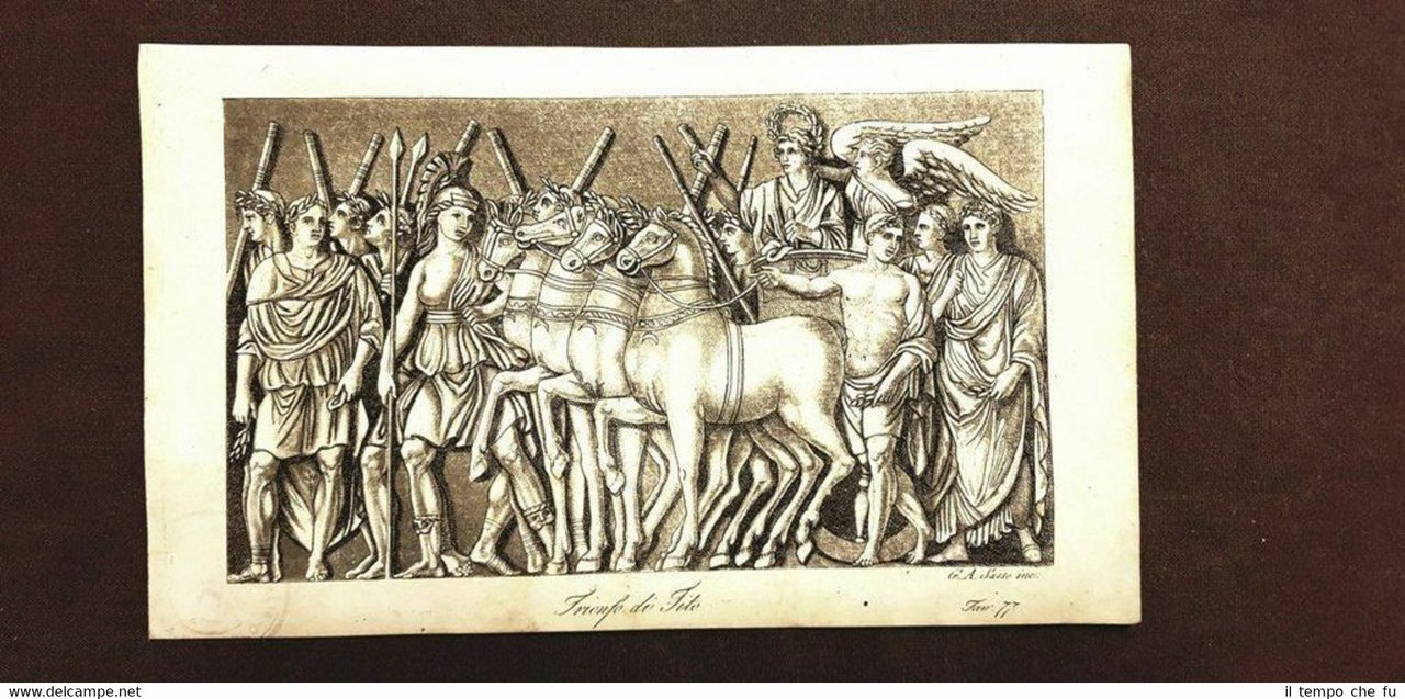 Il Trionfo di Tito Acquaforte del 1830 Costume antico e … | Immagine principale