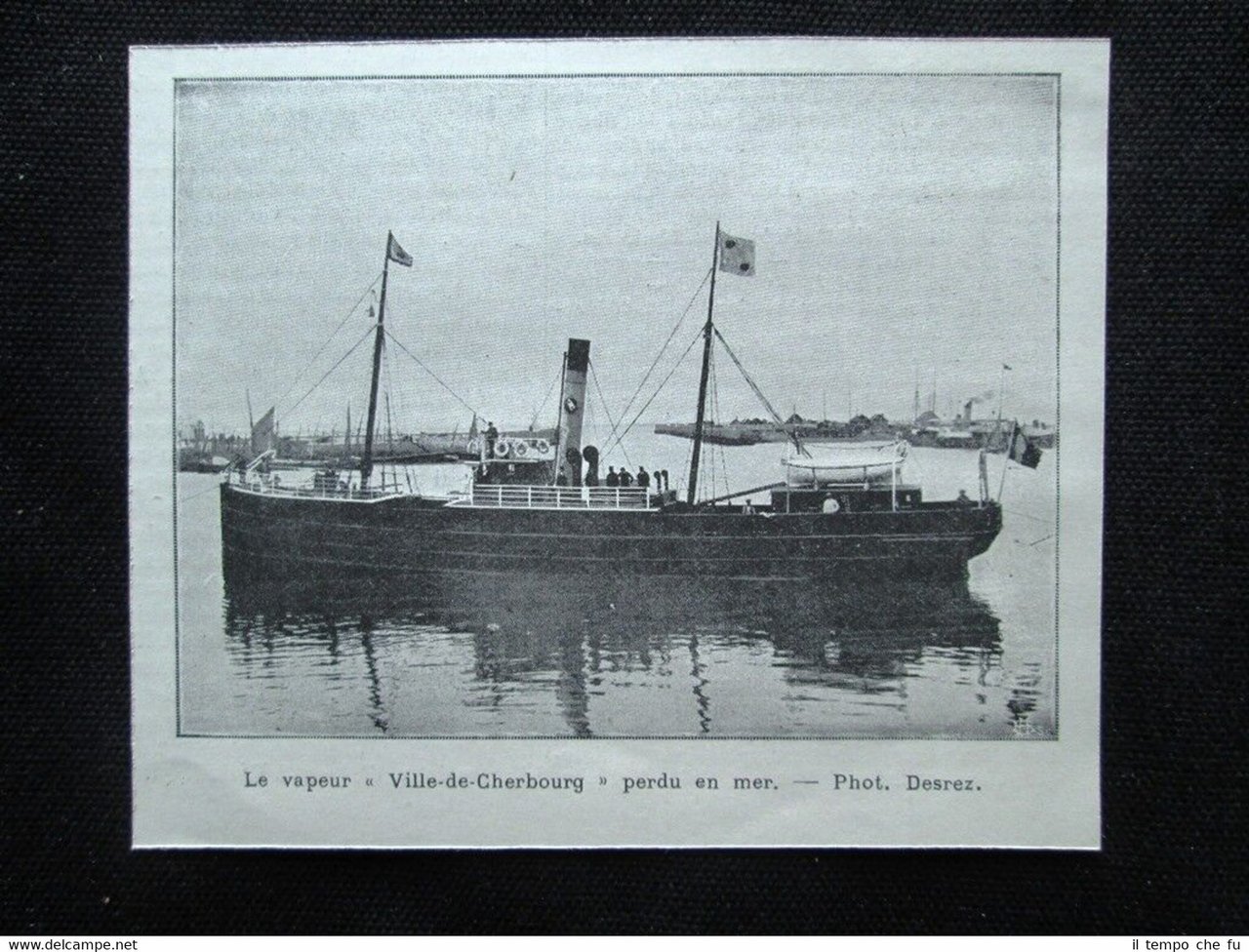 Il vapore Ville de Cherbourg perso in mare Stampa del …