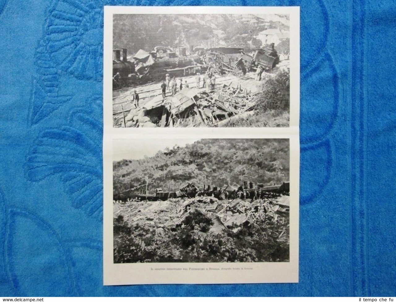 Illustrazione Italiana 1898 - Disastro ferroviario Pontedecimo-Busalla 1898