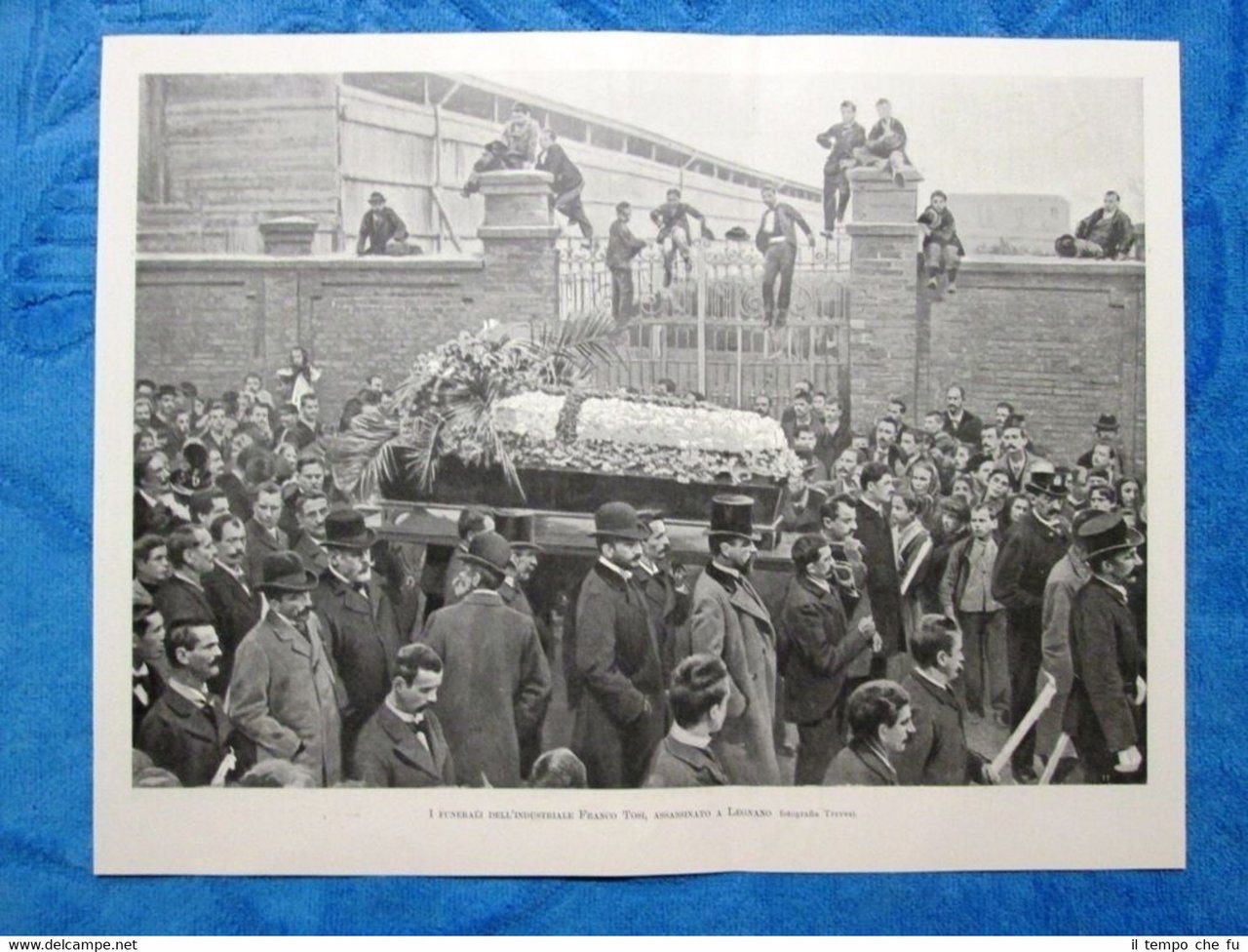 Illustrazione Italiana 1898 - Funerale di Franco Tosi, assassinato a …