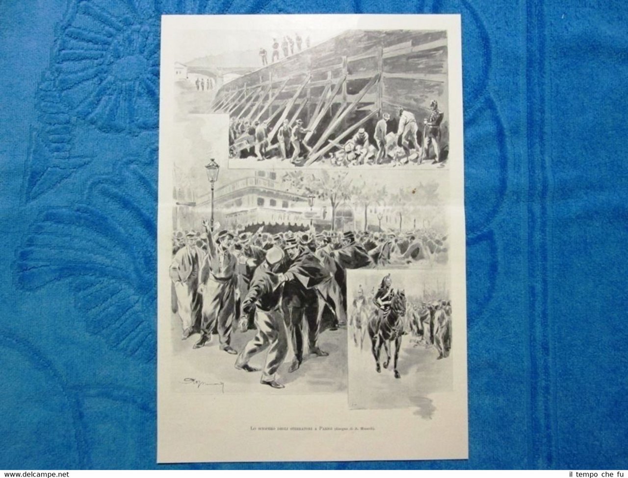 Illustrazione Italiana 1898 - Lo Sciopero degli Sterratori a Parigi