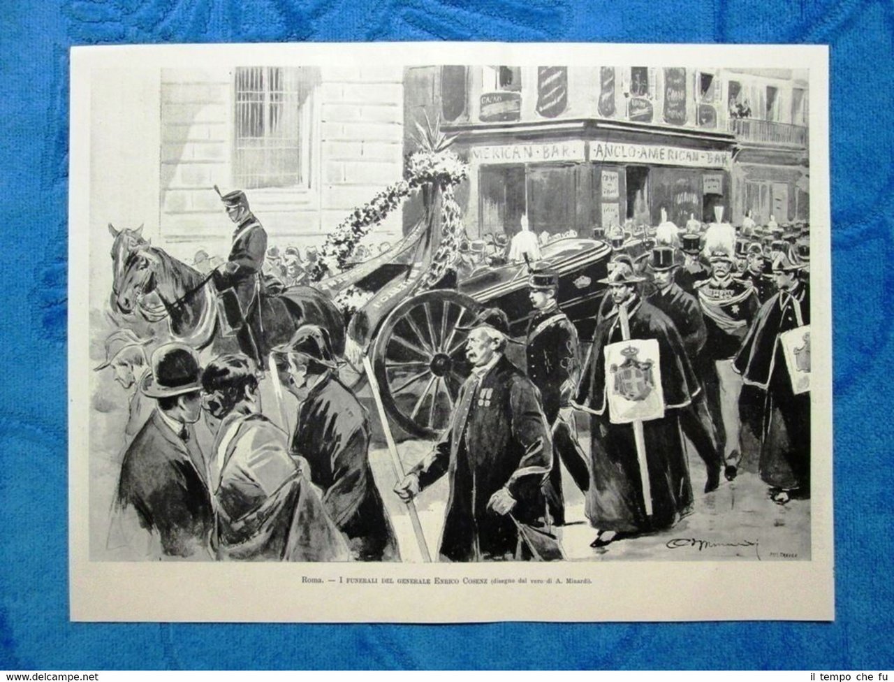 Illustrazione Italiana 1898 - Roma 1898 - Funerale del generale …