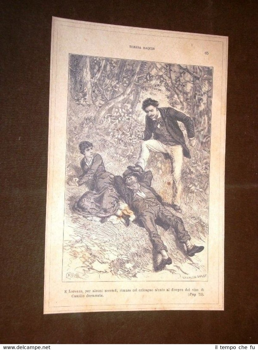Illustrazione Teresa Raquin di Émile Zola "Lorenzo calcagno viso di …
