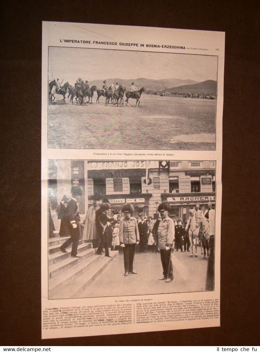 Imperatore Francesco Giuseppe in Bosnia Erzegovina nel 1910 Sarajevo + …