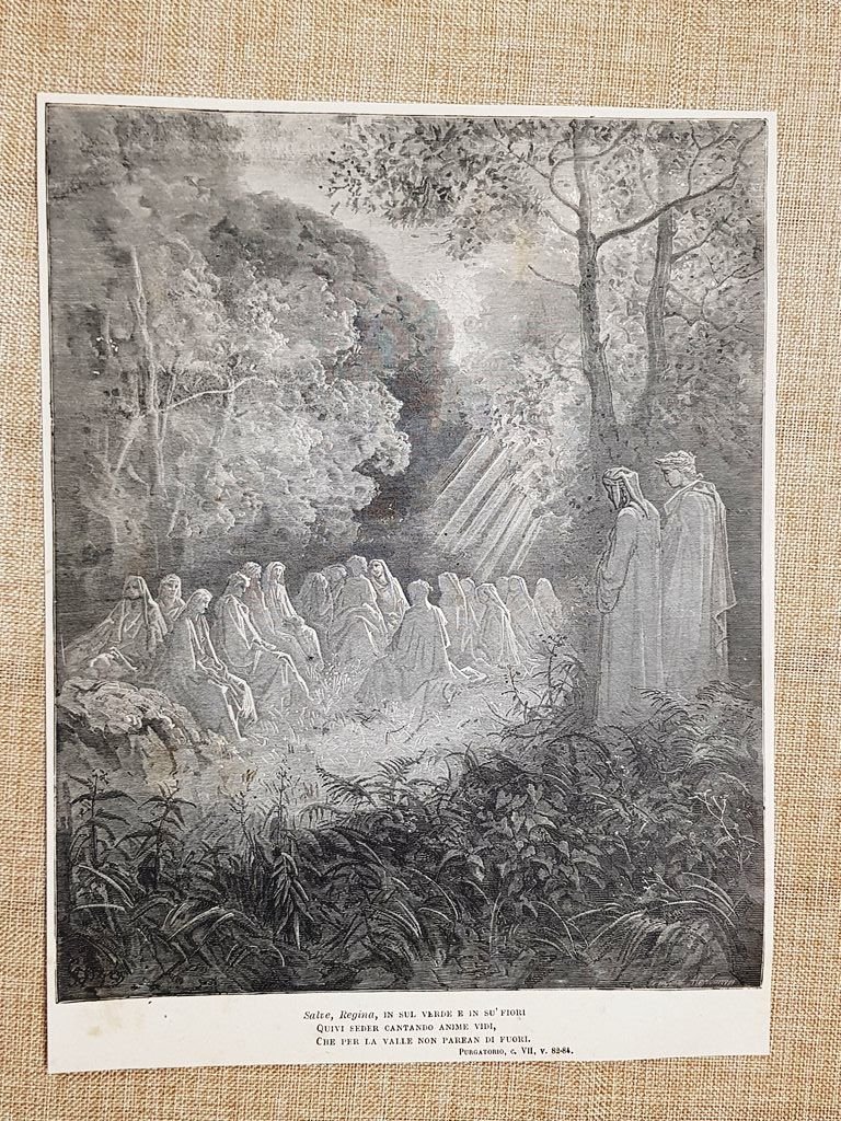 Imperatore Ridolfo Divina Commedia Purgatorio Incisione di Gustave Doré del …