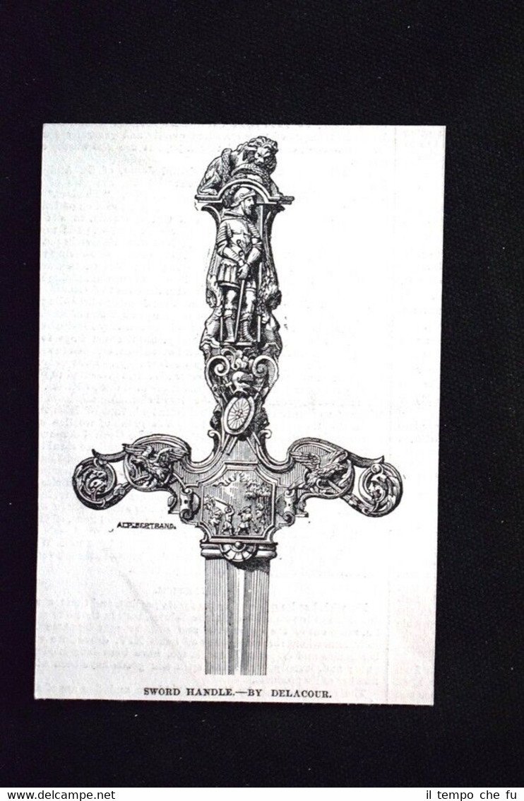 Impugnatura della spada, di Delacour Incisione del 1851