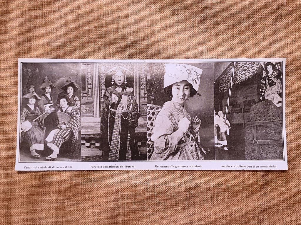 In Giappone nel 1929 Venditrici Fanciulla Menestrello Anchin Moda e … | Immagine principale