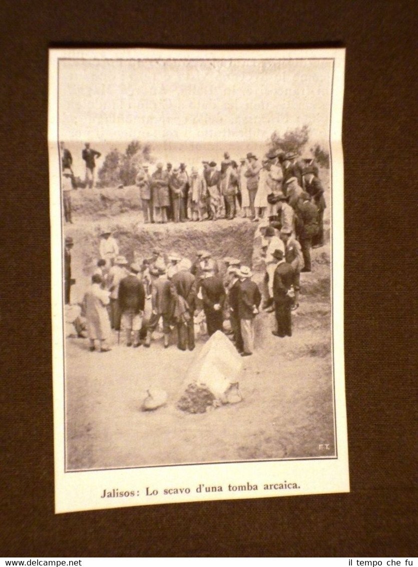 In Grecia nel 1928 Jalisos Scavo di una tomba arcaica