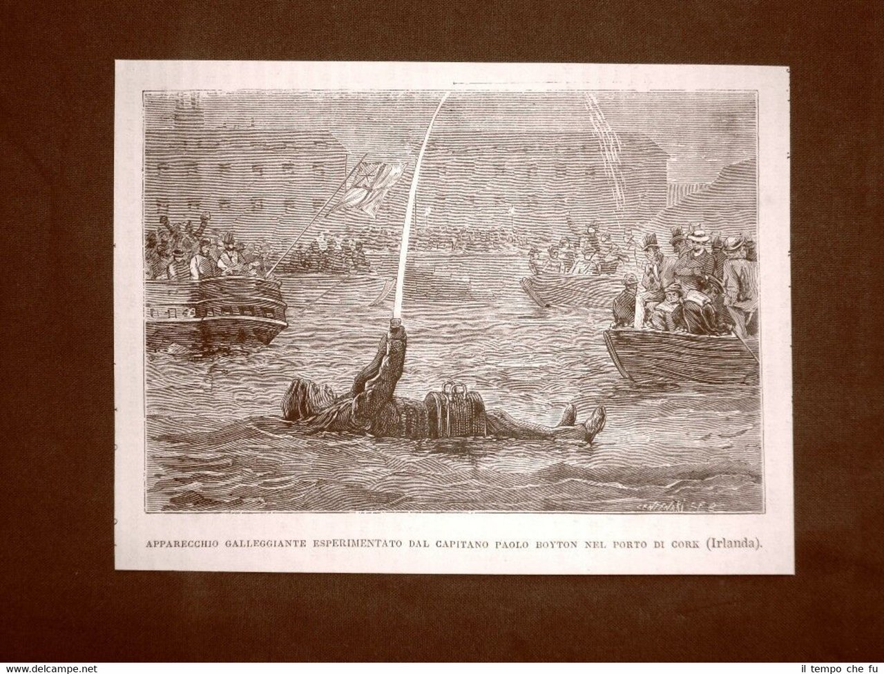 In Irlanda nel 1875 Porto Cork Apparecchio galleggiante del Capitano …