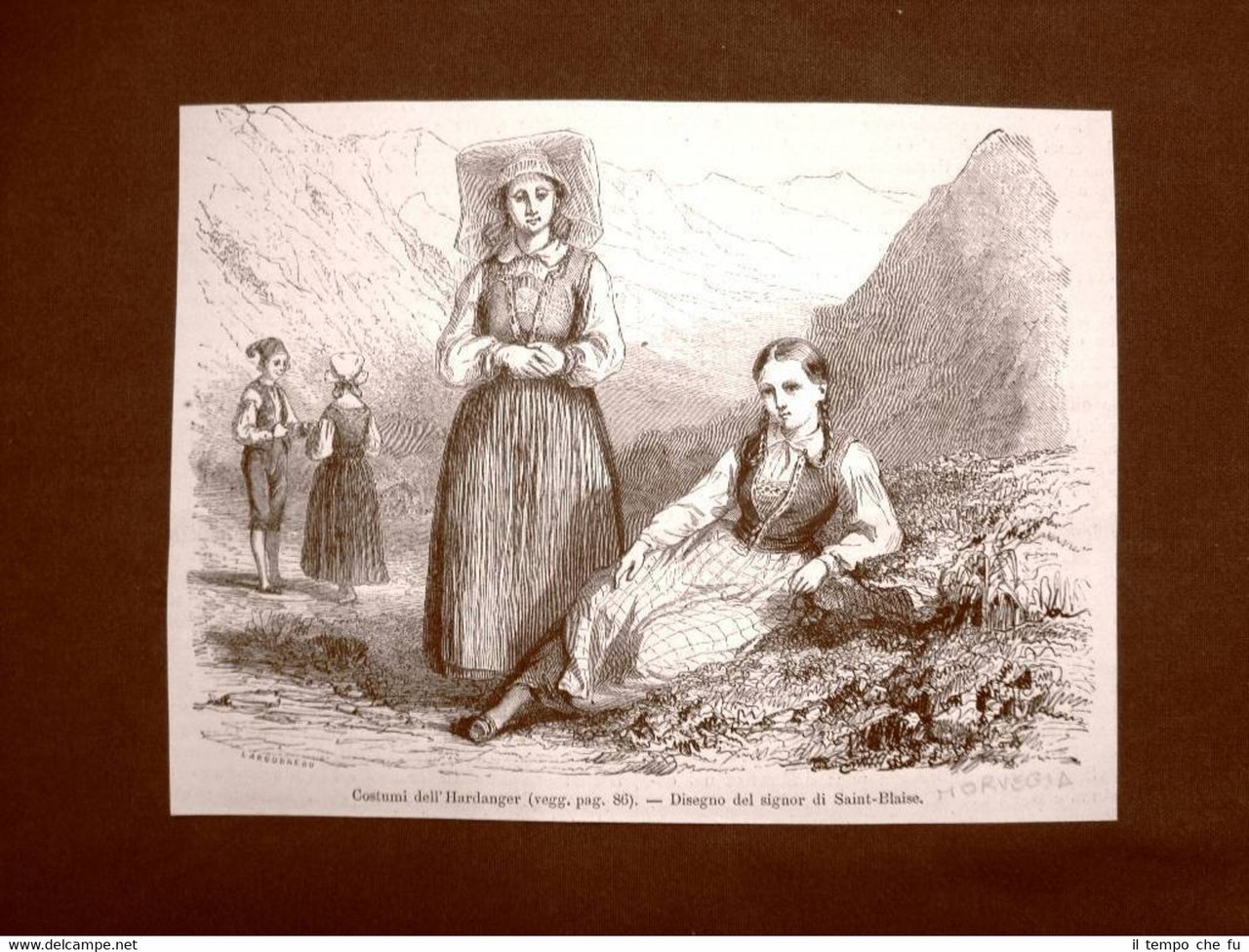 In Norvegia nel 1863 Costumi tipici dell'Hardanger | Immagine principale