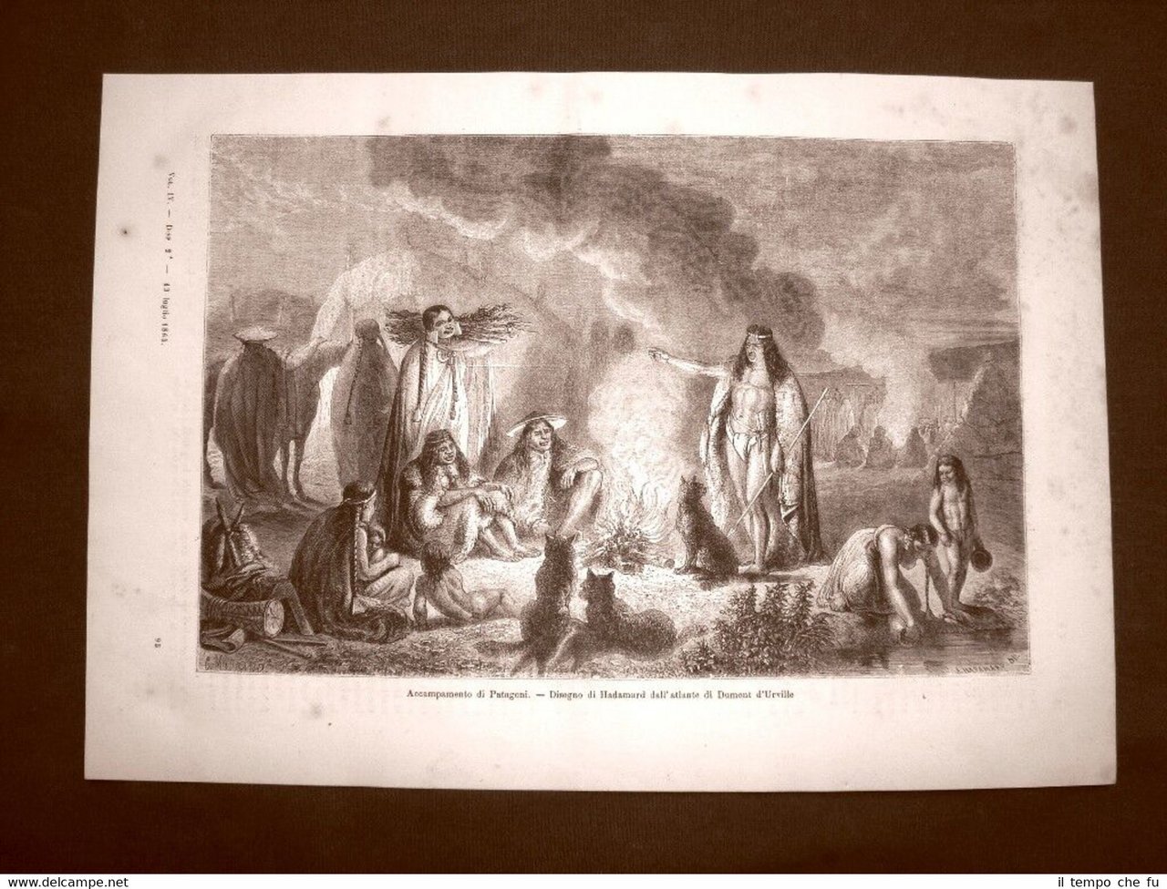 In Patagonia nel 1863 Accampamento di Indiani patagoni Dall'atlante di … | Immagine principale