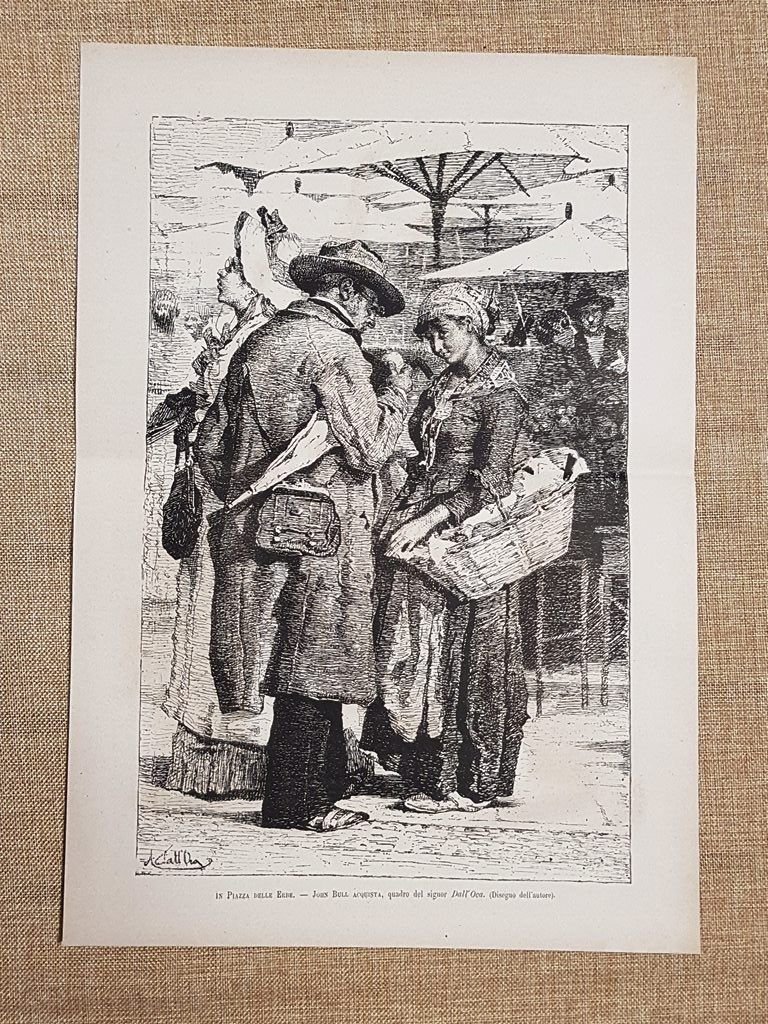 In Piazza delle Erbe John Bull acquista Quadro Angelo Dall'Oca …