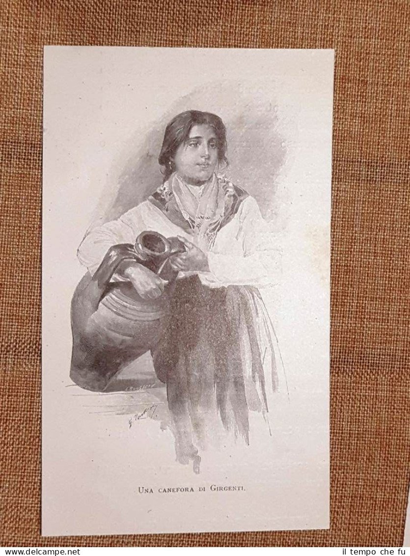 In Sicilia nel 1897 Donna canefora di Girgenti o Agrigento …