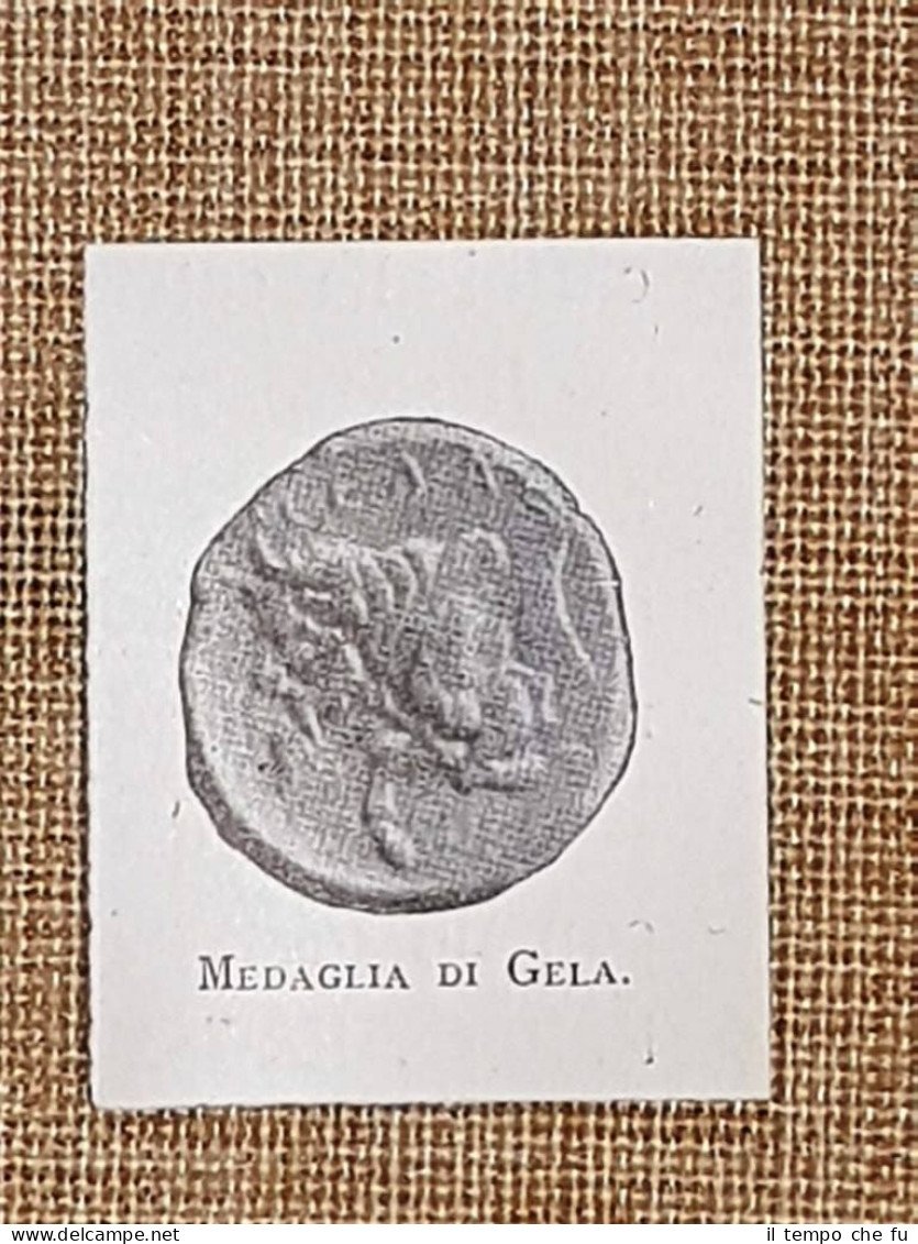 In Sicilia nel 1897 Medaglia di Gela Numismatica Gastone Vuillier