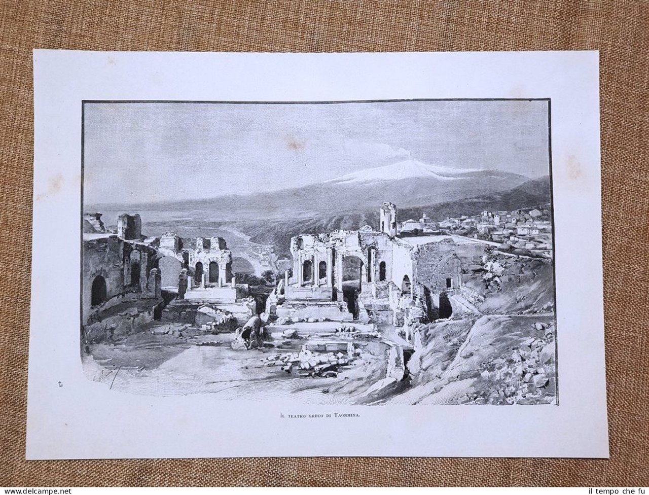 In Sicilia nel 1897 Taormina Il Teatro greco Gastone Vuillier