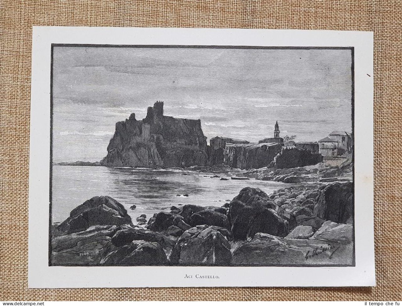 In Sicilia nel 1897 Veduta di Aci Castello Catania Gastone …