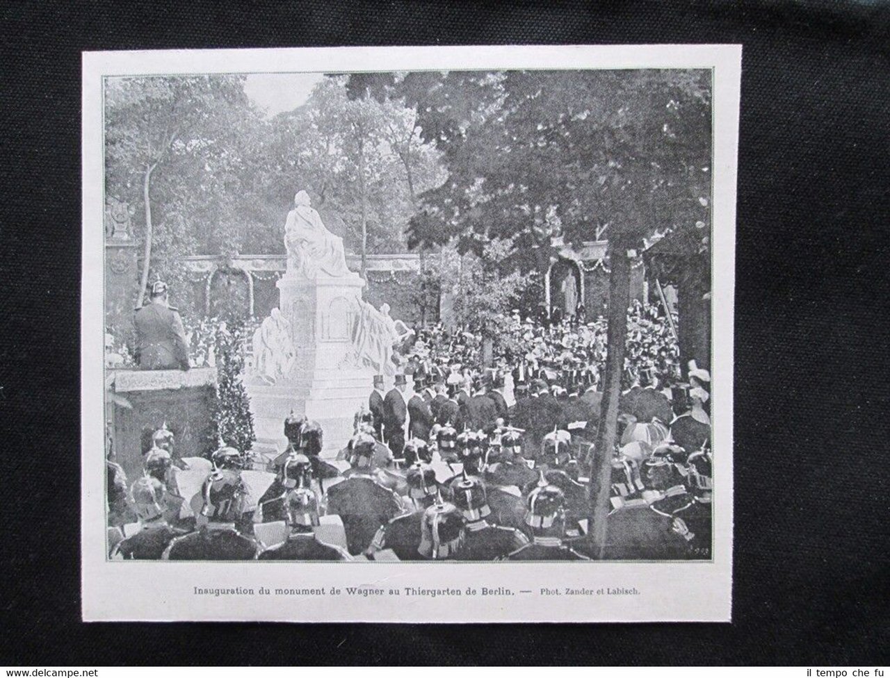 Inaugurazione del monumento di Wagner al Thiergarten di Berlino Stampa …