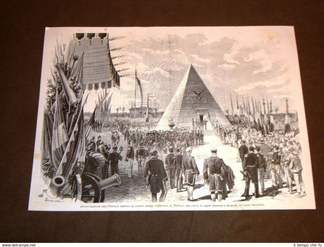 Inaugurazione dell'Osssario eretto ai caduti di Novara nel 1879