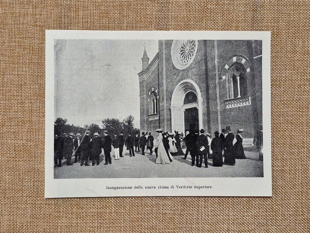 Inaugurazione della nuova chiesa di Verderio Superiore nel 1901 Lecco … | Immagine principale