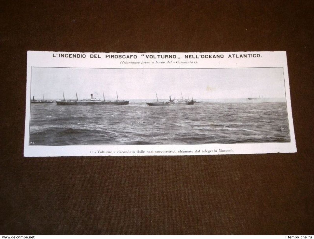 Incendio del Piroscafo Volturno Oceano Atlantico Le Navi dei soccorritori | Immagine principale