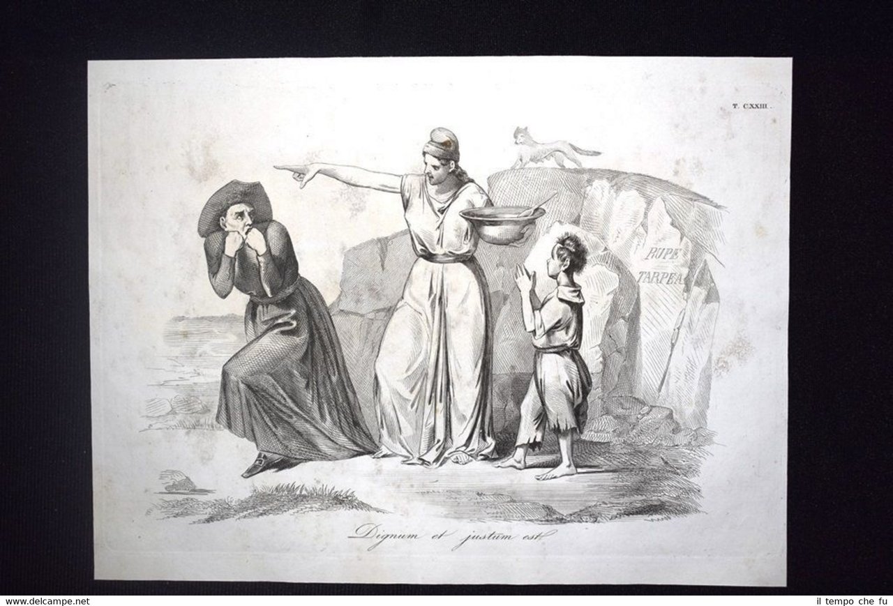 Incisione d'allegoria e satira Roma contro il clero Don Pirlone …