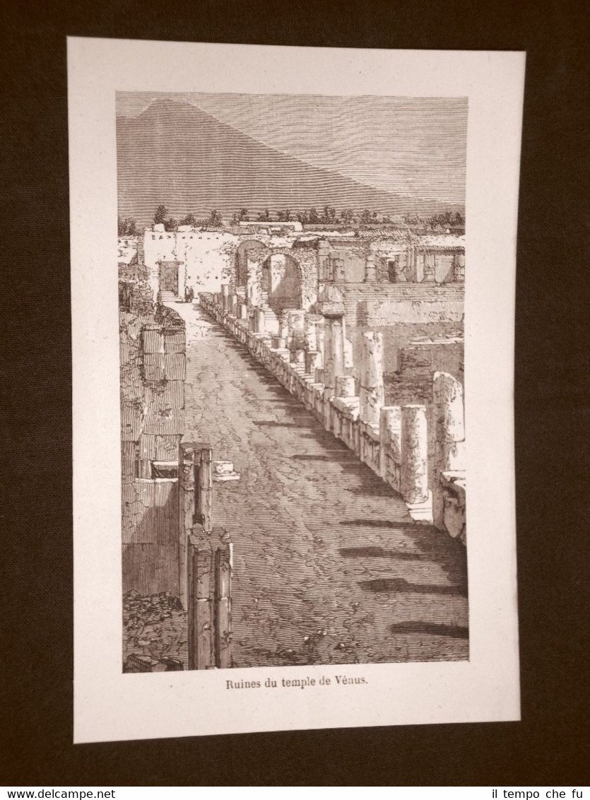 Incisione del 1865 Le rovine del Tempio della Dea Venere …