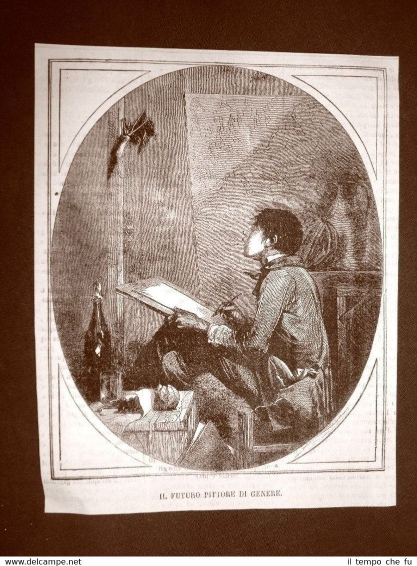 Incisione del 1866 Il futuro pittore di genere Autore da …