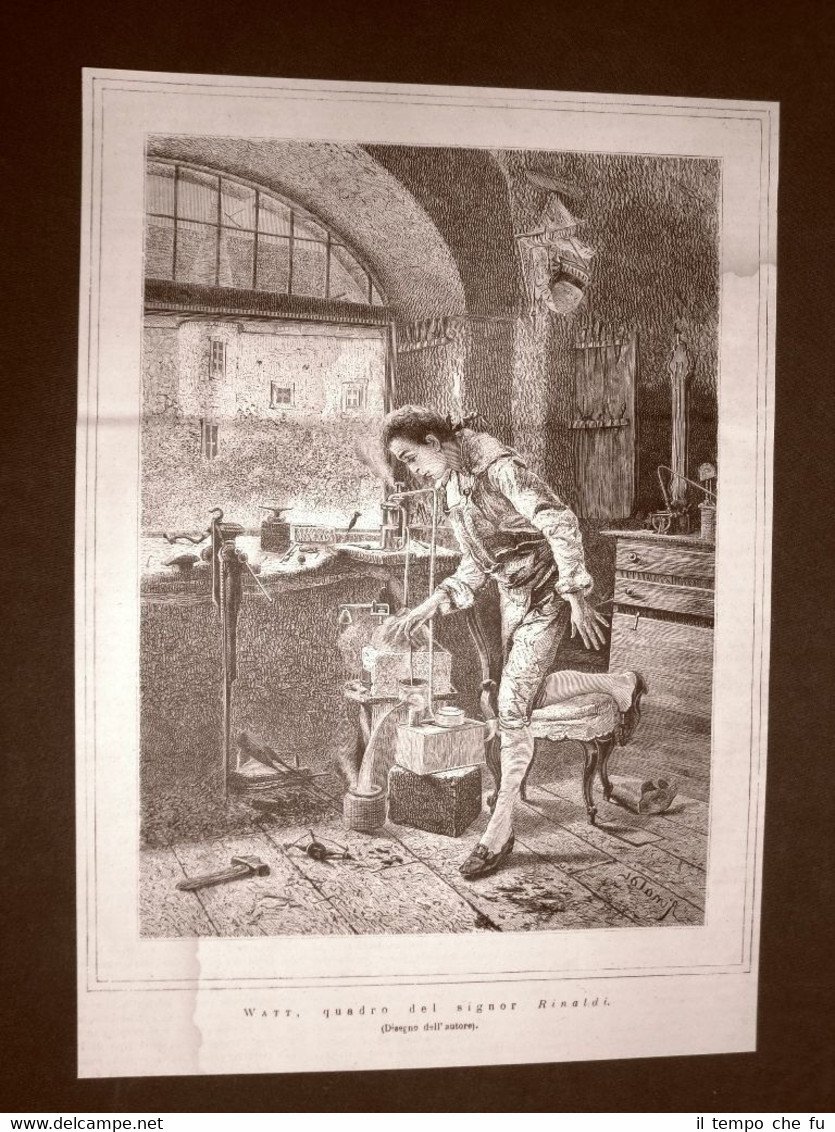 Incisione del 1876 Watt Quadro di Rinaldi | Immagine principale
