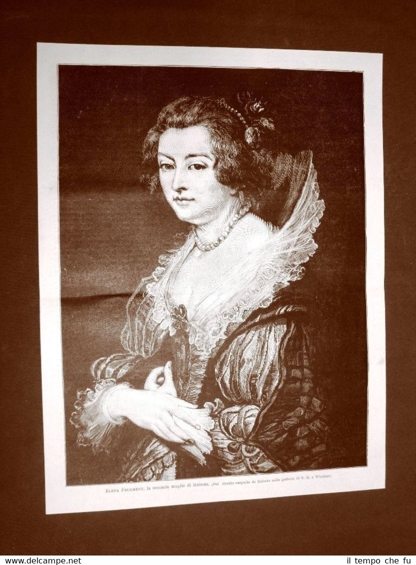 Incisione del 1877 Helena Fourment Seconda moglie di Sir Pieter … | Immagine principale