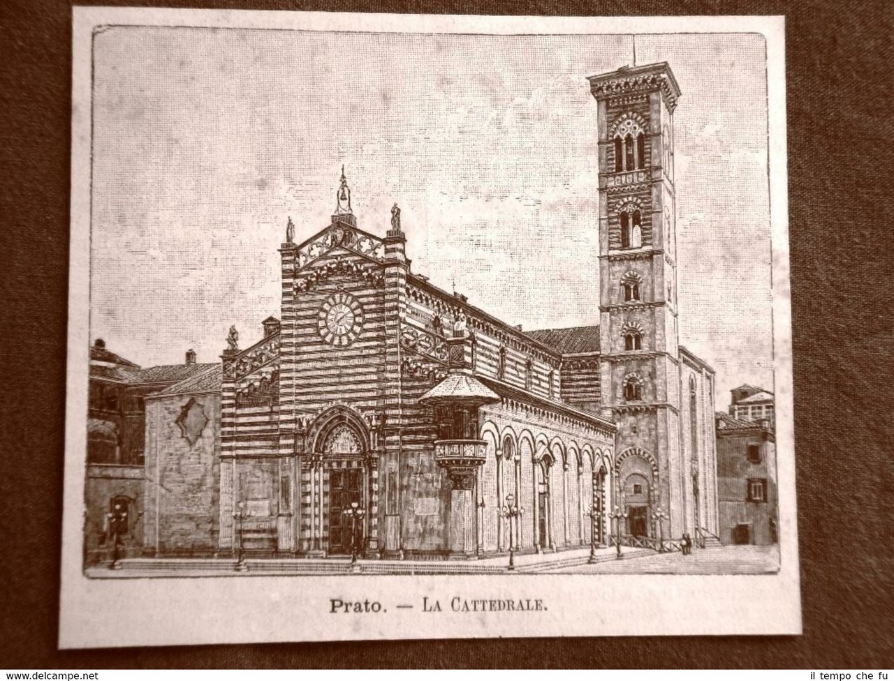 Incisione del 1891 Prato, La Cattedrale - Toscana | Immagine principale