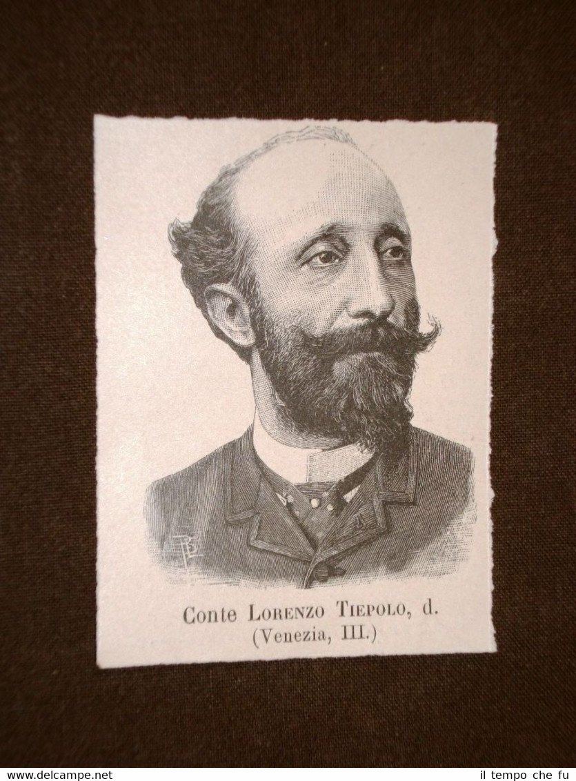 Incisione del 1894 Onorevole o Deputato Il Conte Lorenzo Tiepolo … | Immagine principale