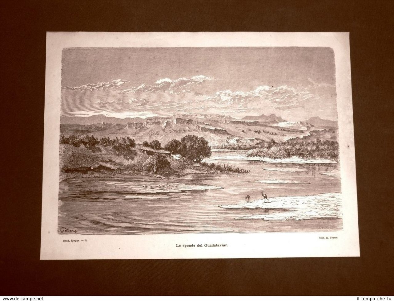 Incisione di Gustave Dorè del 1874 Le sponde del Guadalquivir …