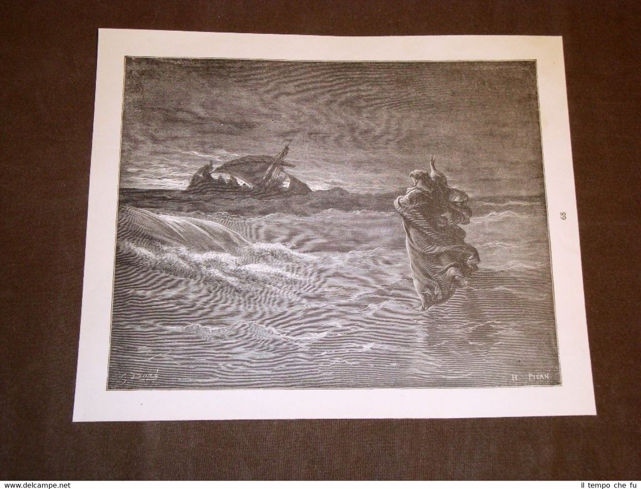 Incisione di Gustave Dorè del 1880 Bibbia Gesù cammina su …