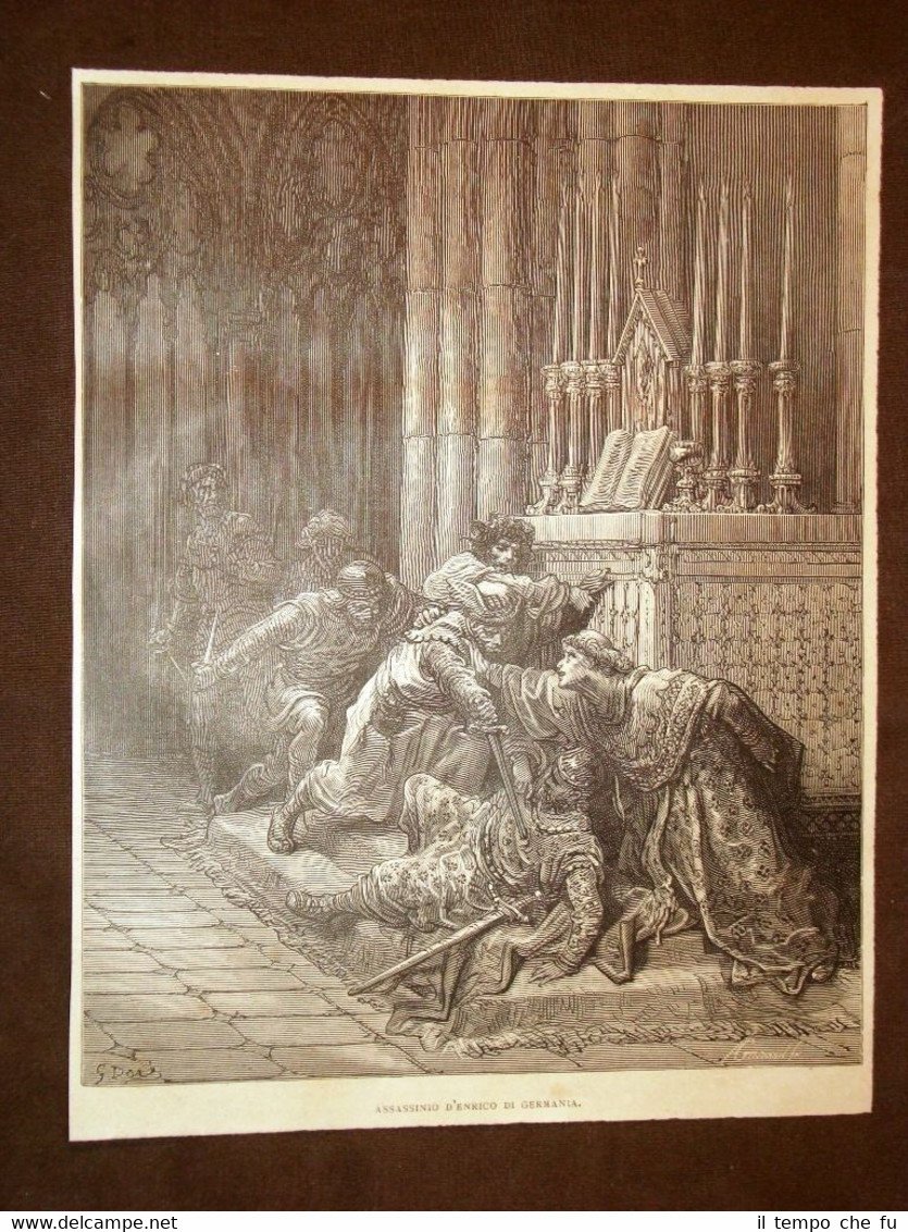 Incisione di Gustave Dorè del 1884 Assassinio di Enrico di … | Immagine principale