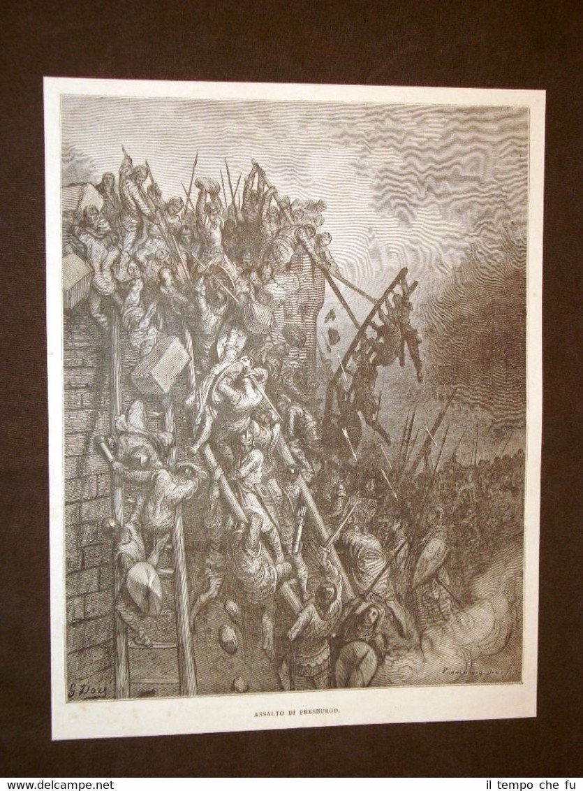 Incisione di Gustave Dorè del 1884 L'assalto e assedio di …