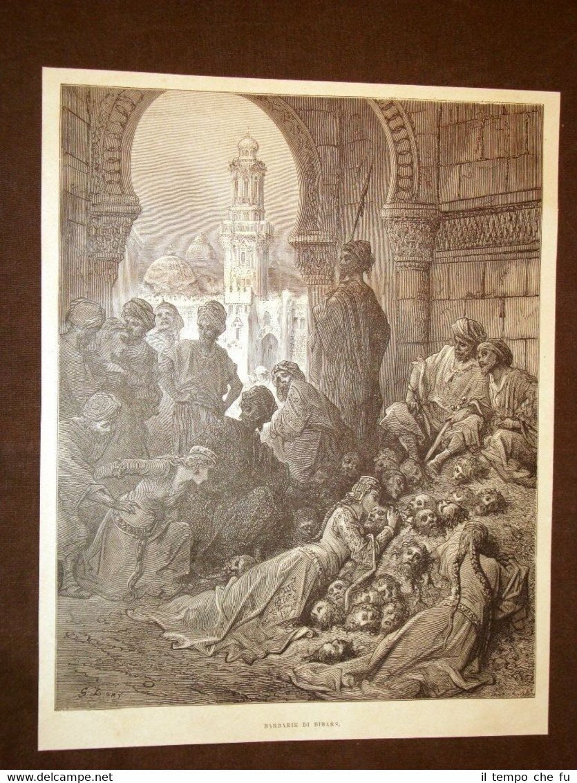 Incisione di Gustave Dorè del 1884 Le decapitazioni di Bibars …