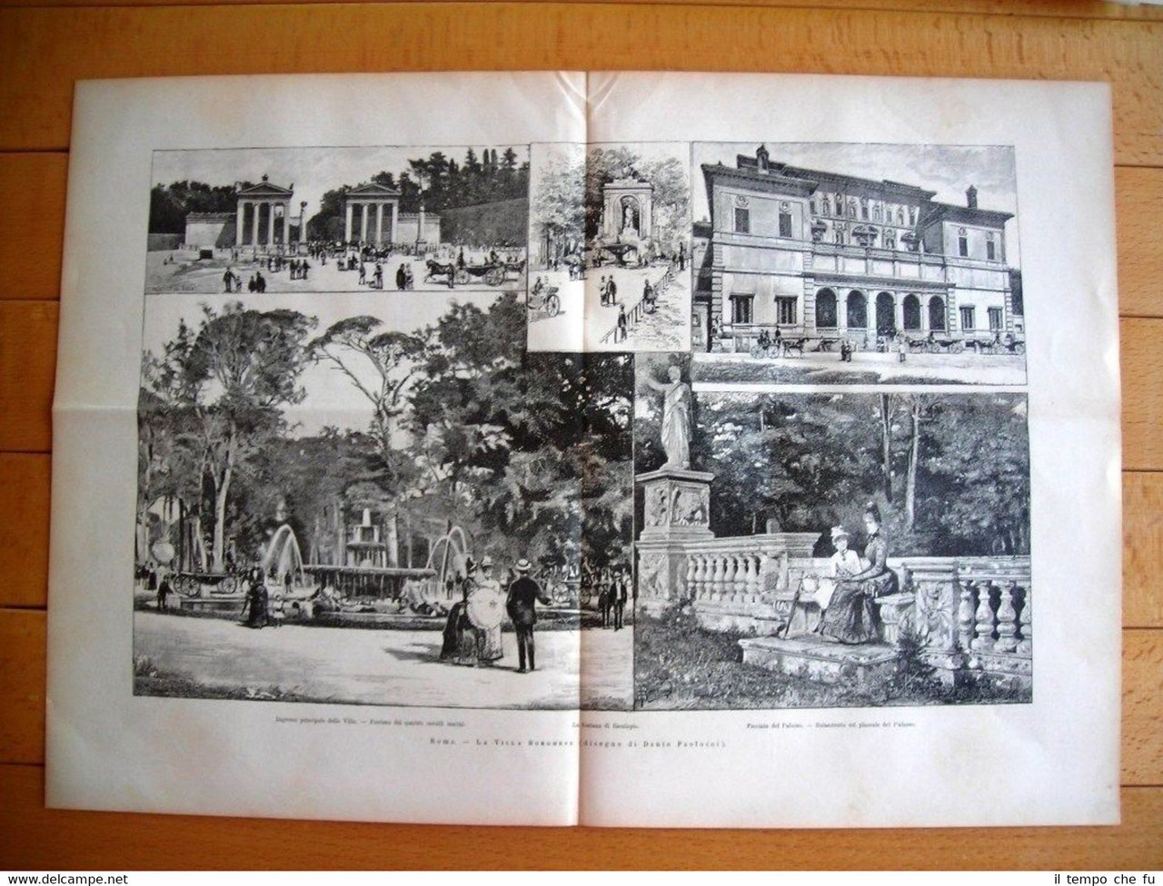 Incisione enorme - Nel 1885 a Roma - La Villa …