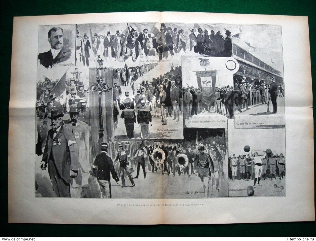 Incisione enorme - Roma1895, feste giubileo + il progetto Quattrini