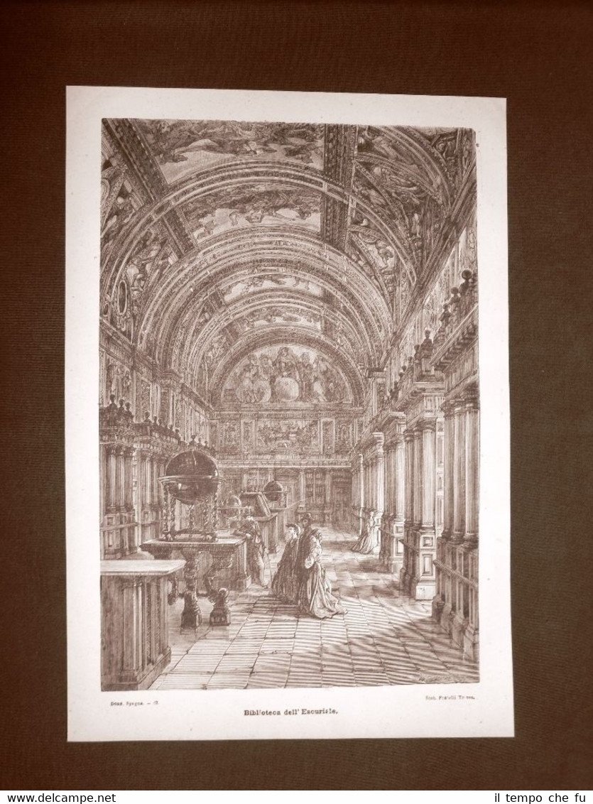 Incisione Gustave Dorè 1874 Biblioteca Monasterio de San Lorenzo de …