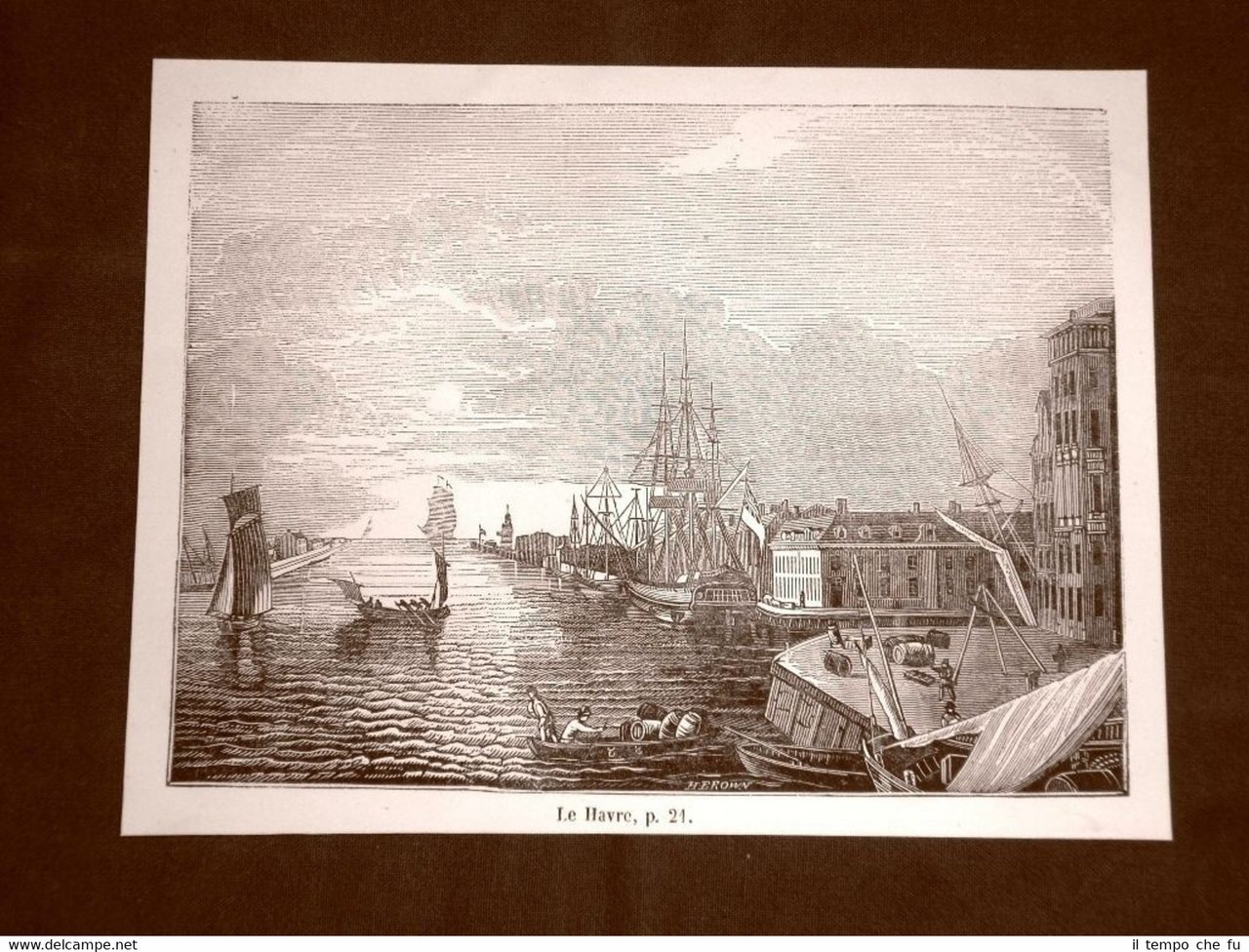 Incisione in rame del 1849 Veduta della Città di Le … | Immagine principale