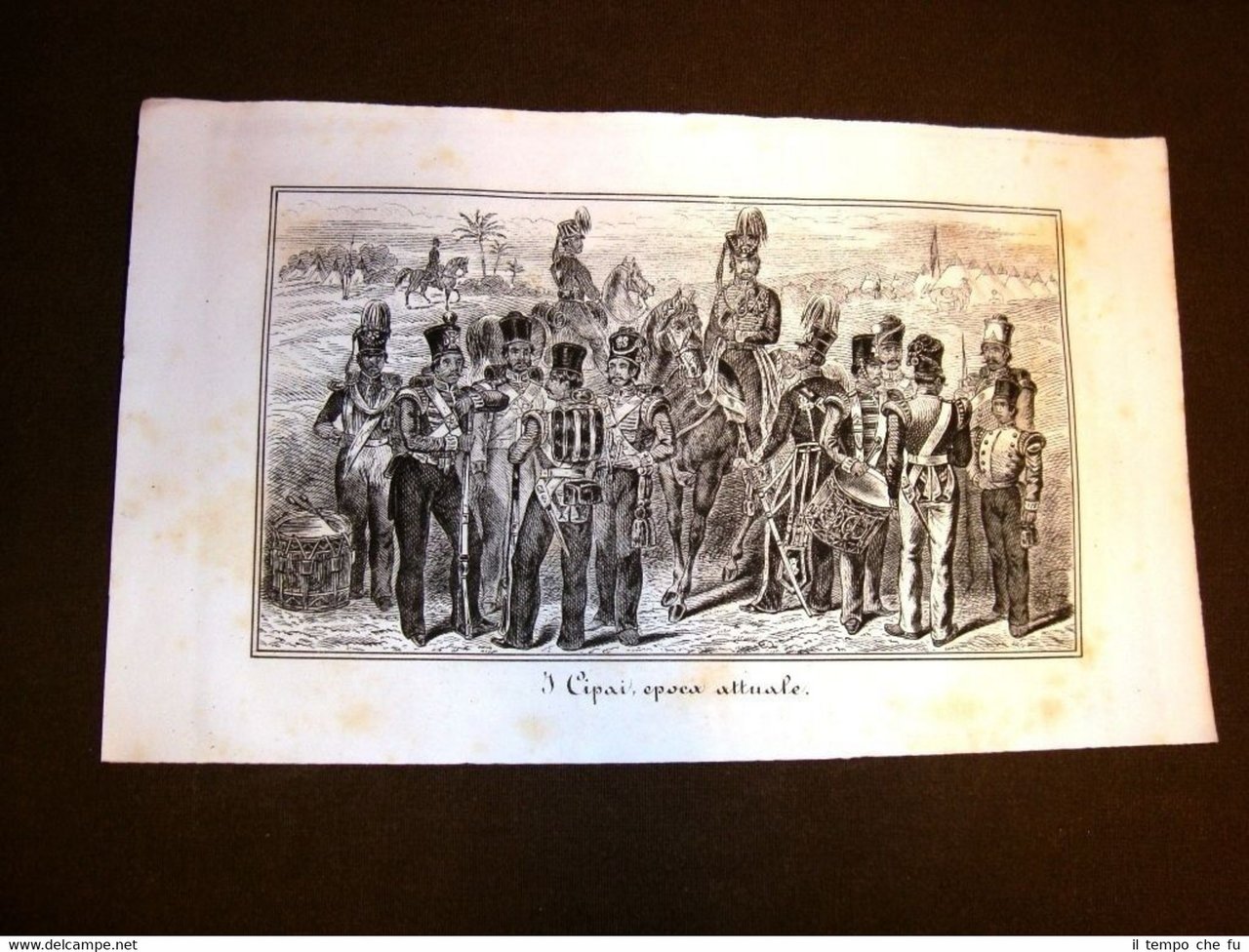 Incisione rame del 1858 Insurrezione in India nel 1857 I …