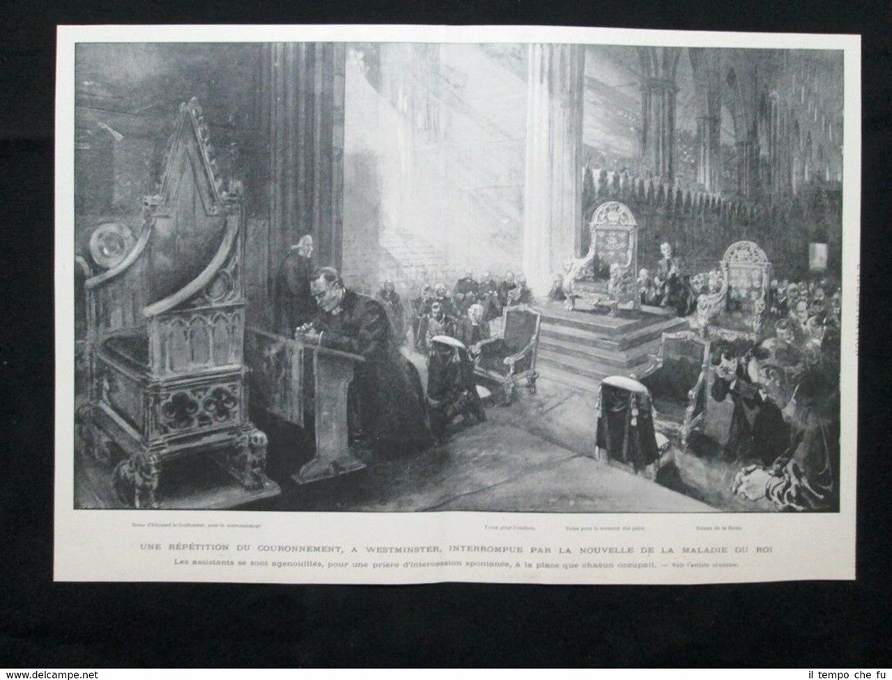 Incoronazione a Westminster interrotta dalla notizia della malattia del Re …