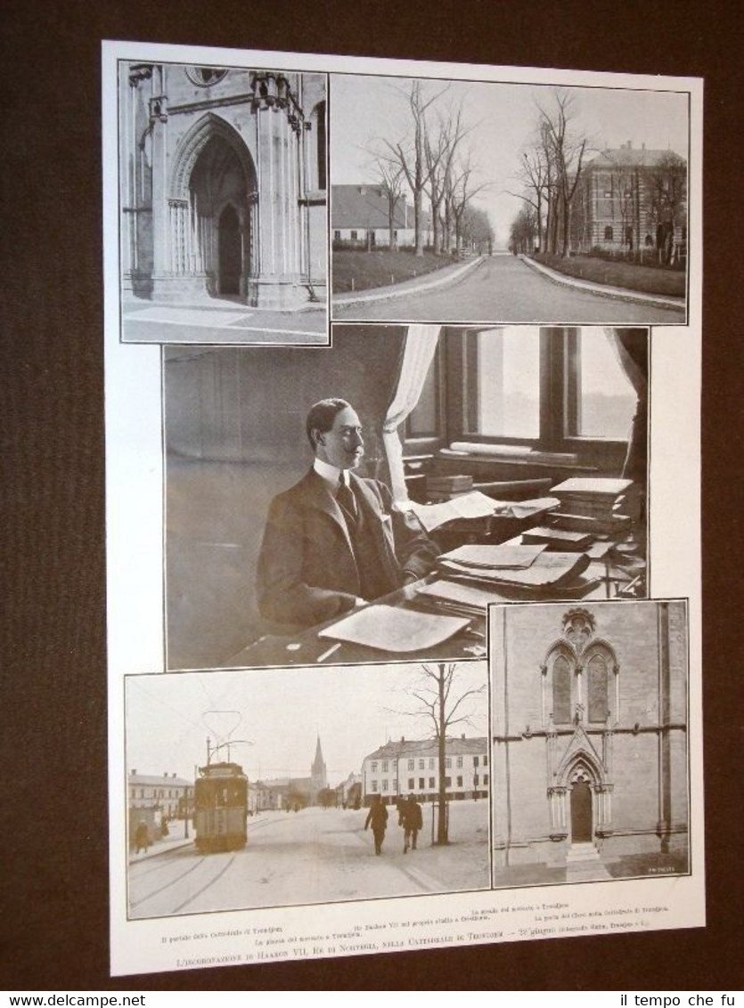 Incoronazione di Haakon VII Re di Norvegia Cattedrale di Trondjem …