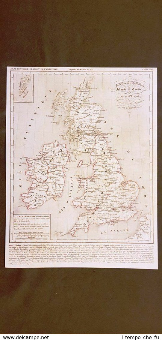 Inghilterra, Scozia e Irlanda Dal 1281 al 1400 Carta geografica …
