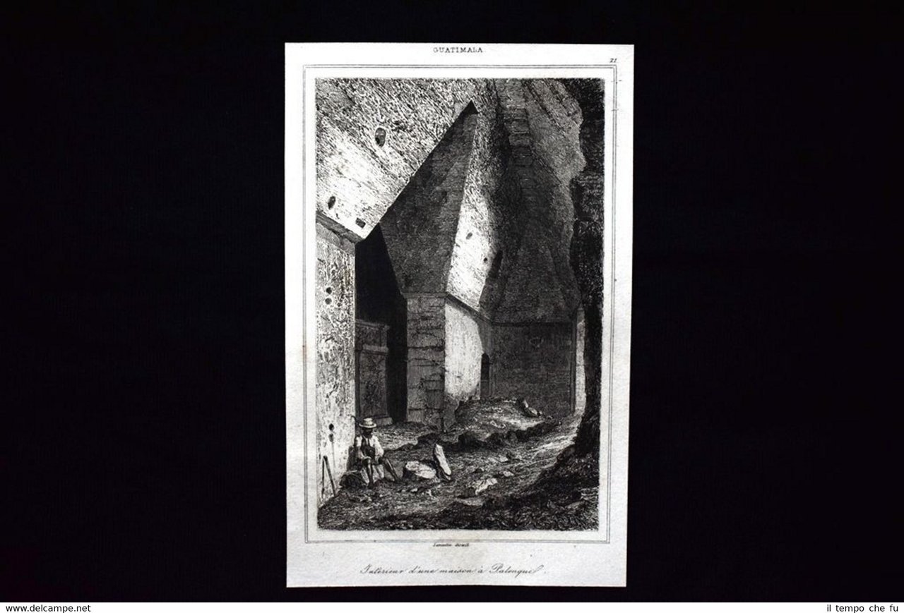 Interno di casa a Palenque, Guatemala Incisione del 1850 L'Univers …