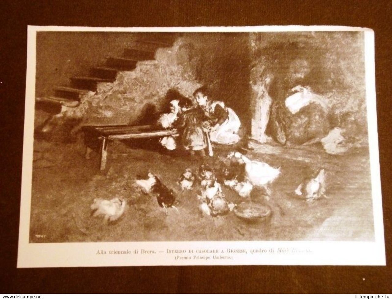 Interno di casolare a Gignese Quadro di Mosè Bianchi