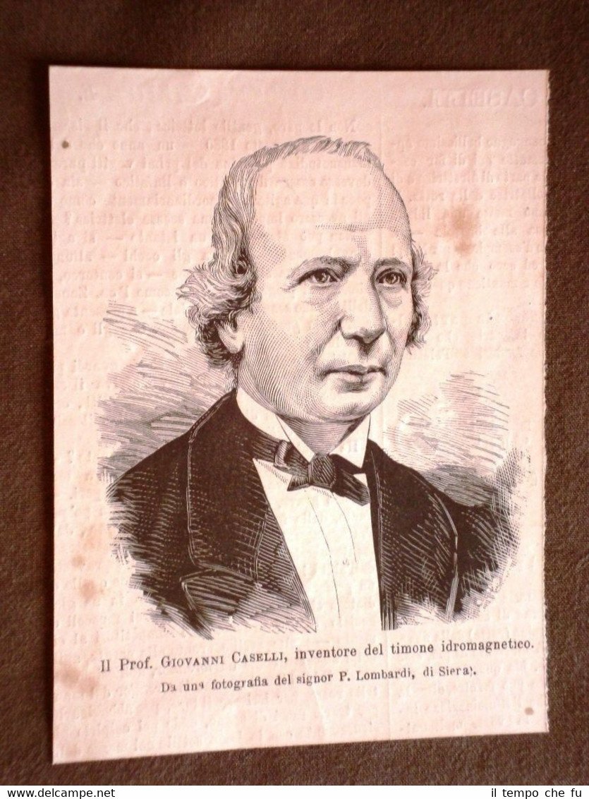 Inventore Giovanni Caselli di Siena inventò il pantelegrafo timone idromagnetico