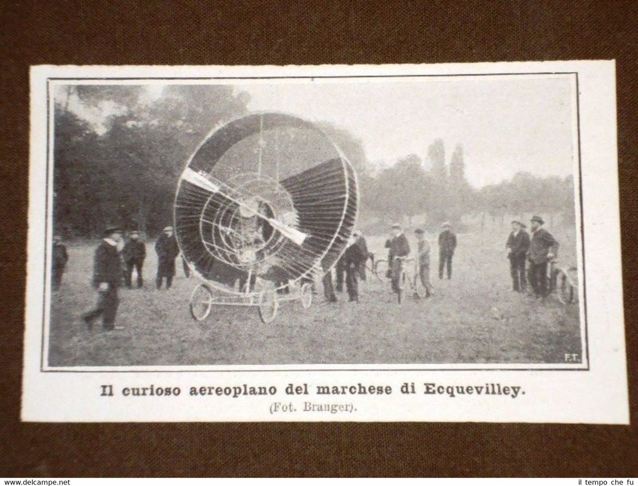 Invenzioni del 1908 Curioso aereoplano del Marchese di Ecquevilley