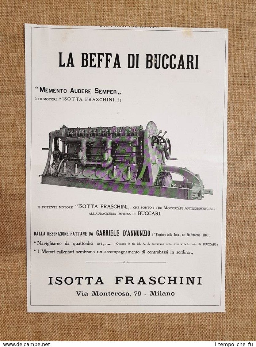 Isotta Fraschini Beffa di Buccari e Gio.Ansaldo Obici da 149 …